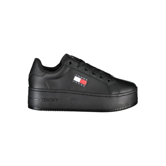 Tommy Hilfiger – Schwarze Polyester-Sneaker