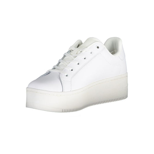 Tommy Hilfiger – Weiße Polyester-Sneaker
