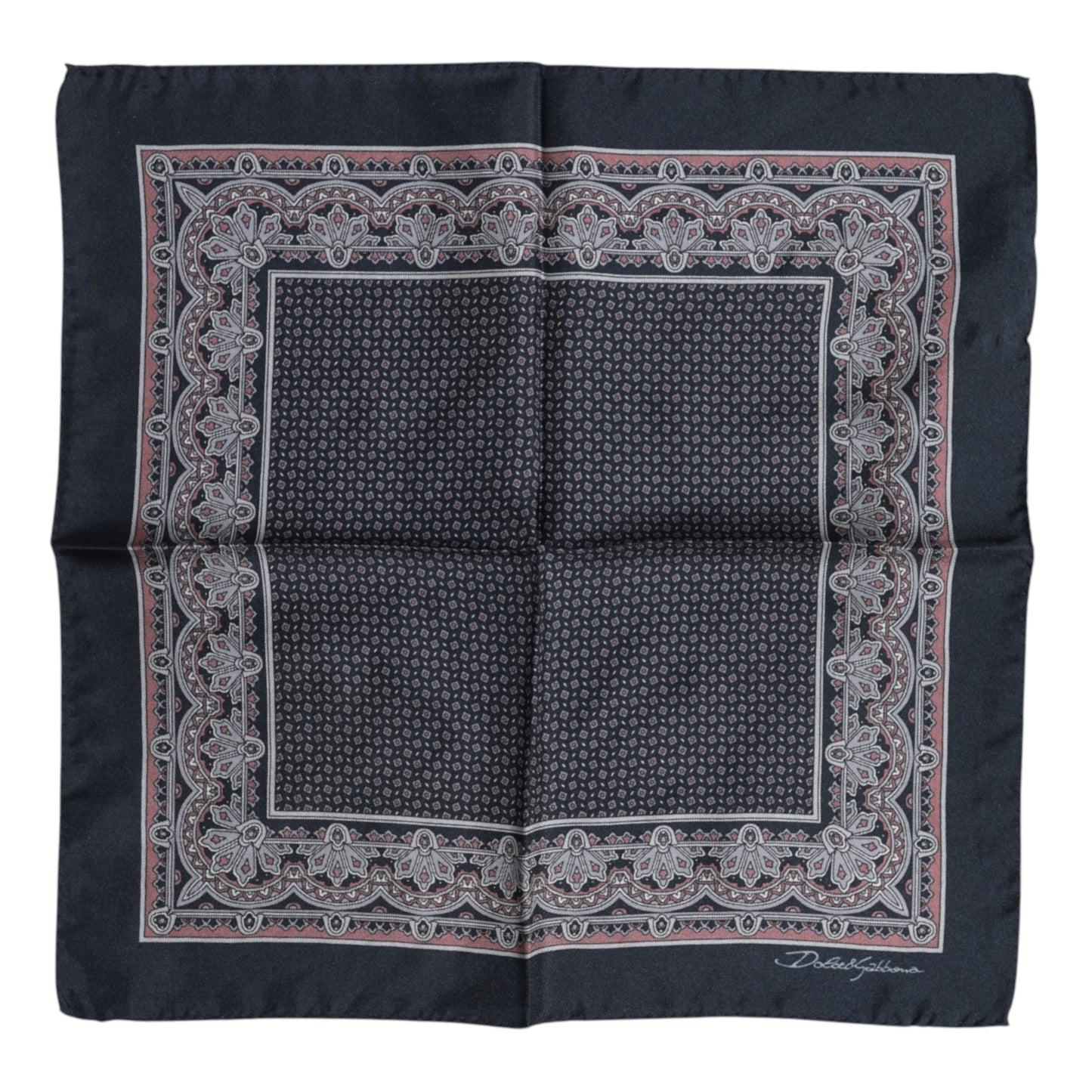 Dolce &amp; Gabbana – Quadratischer Foulard aus mehrfarbiger Fantasieseide