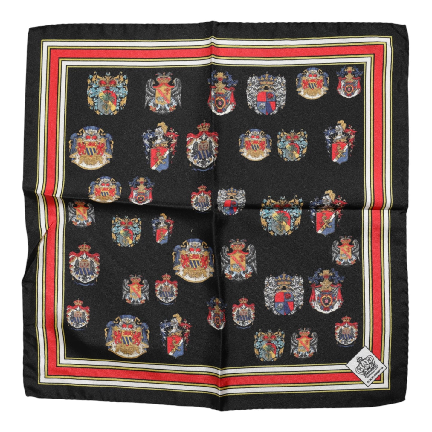 Dolce &amp; Gabbana – Mehrfarbiger quadratischer Foulard aus Seide für Herren