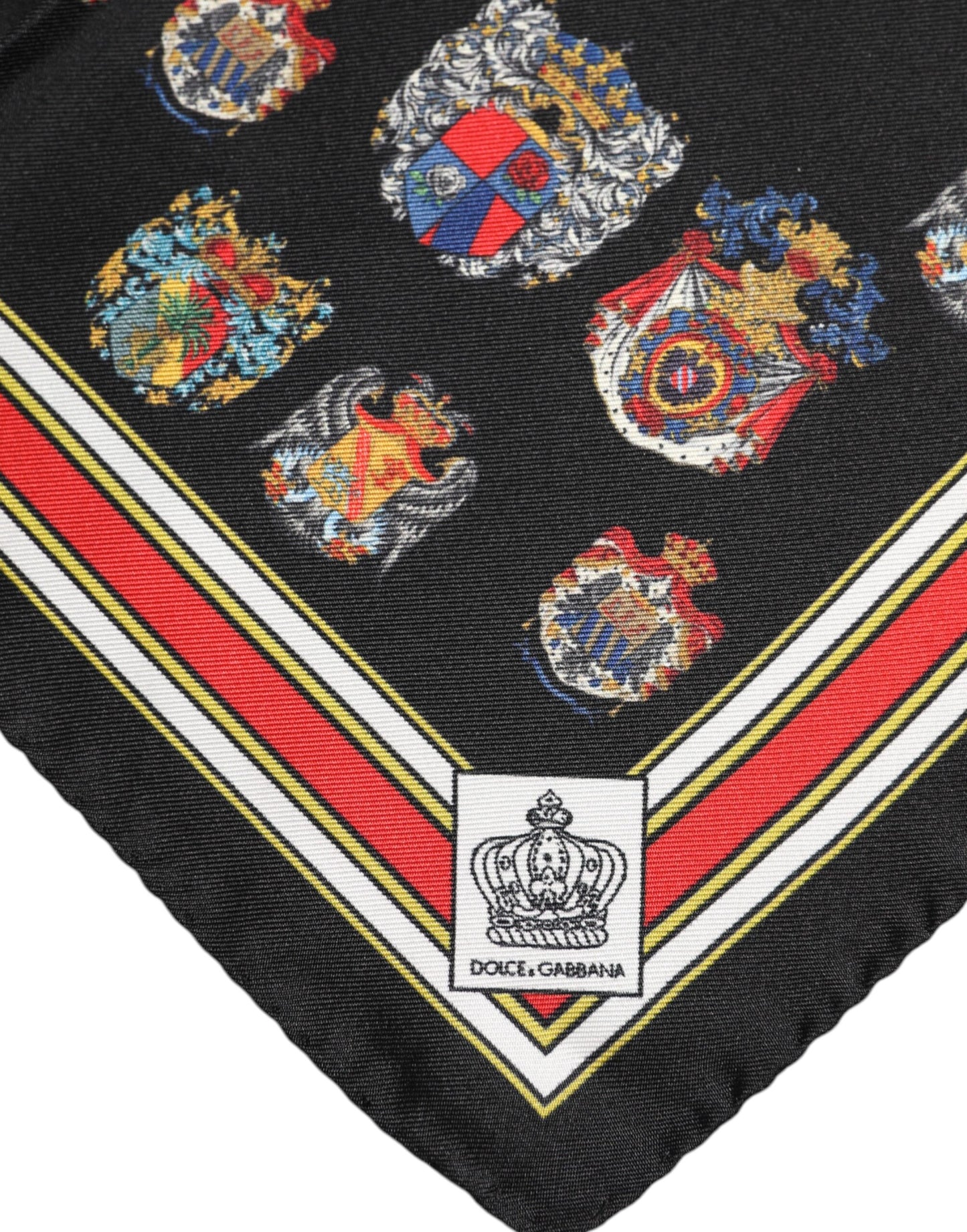 Dolce &amp; Gabbana – Mehrfarbiger quadratischer Foulard aus Seide für Herren