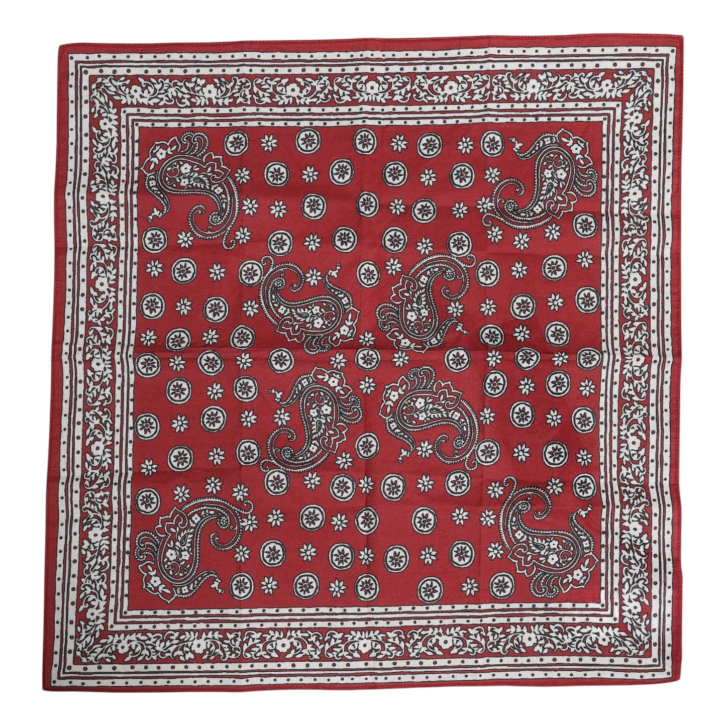 Dolce &amp; Gabbana – Quadratischer Foulard aus Baumwolle mit Blumenmuster in Rot