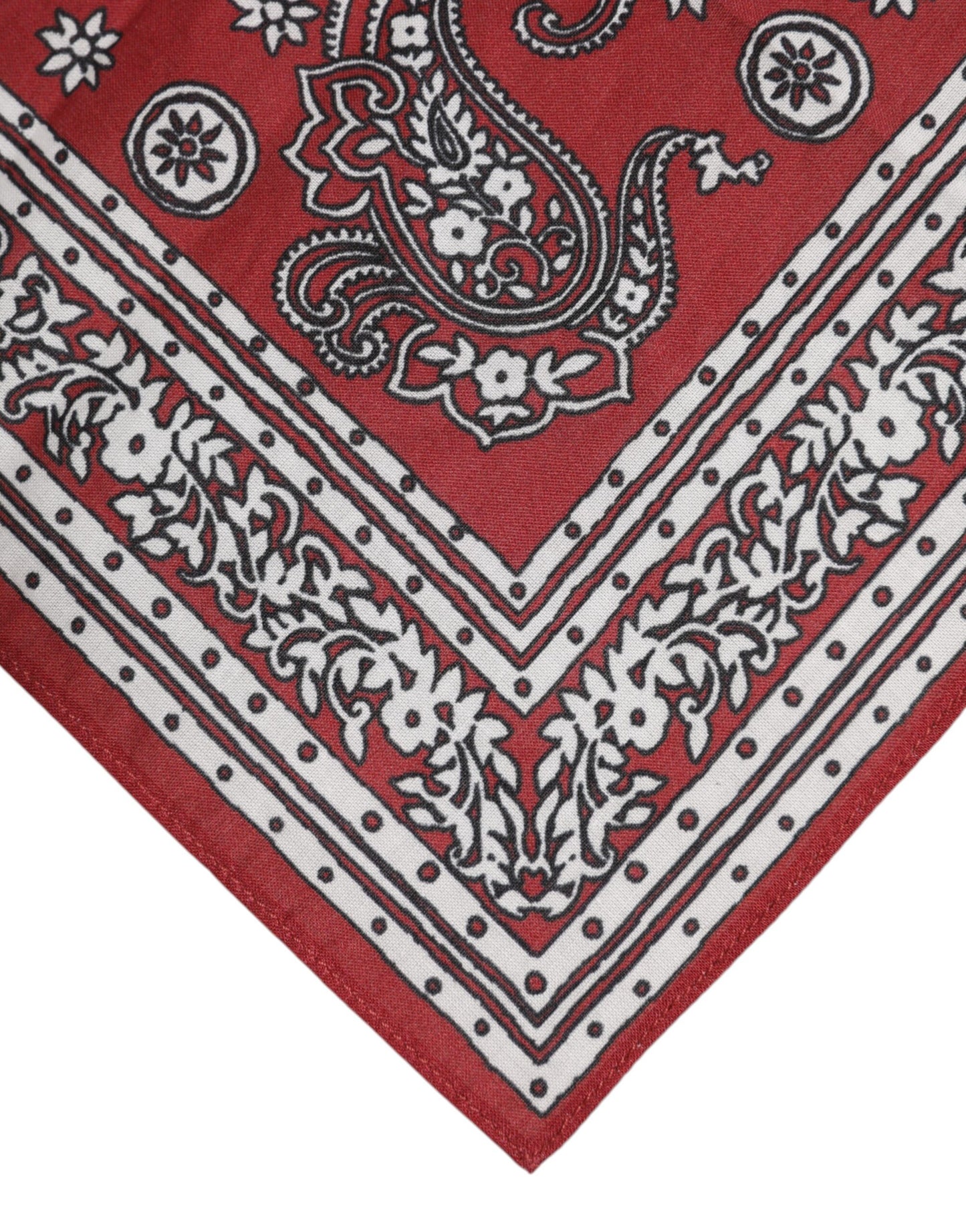 Dolce &amp; Gabbana – Quadratischer Foulard aus Baumwolle mit Blumenmuster in Rot