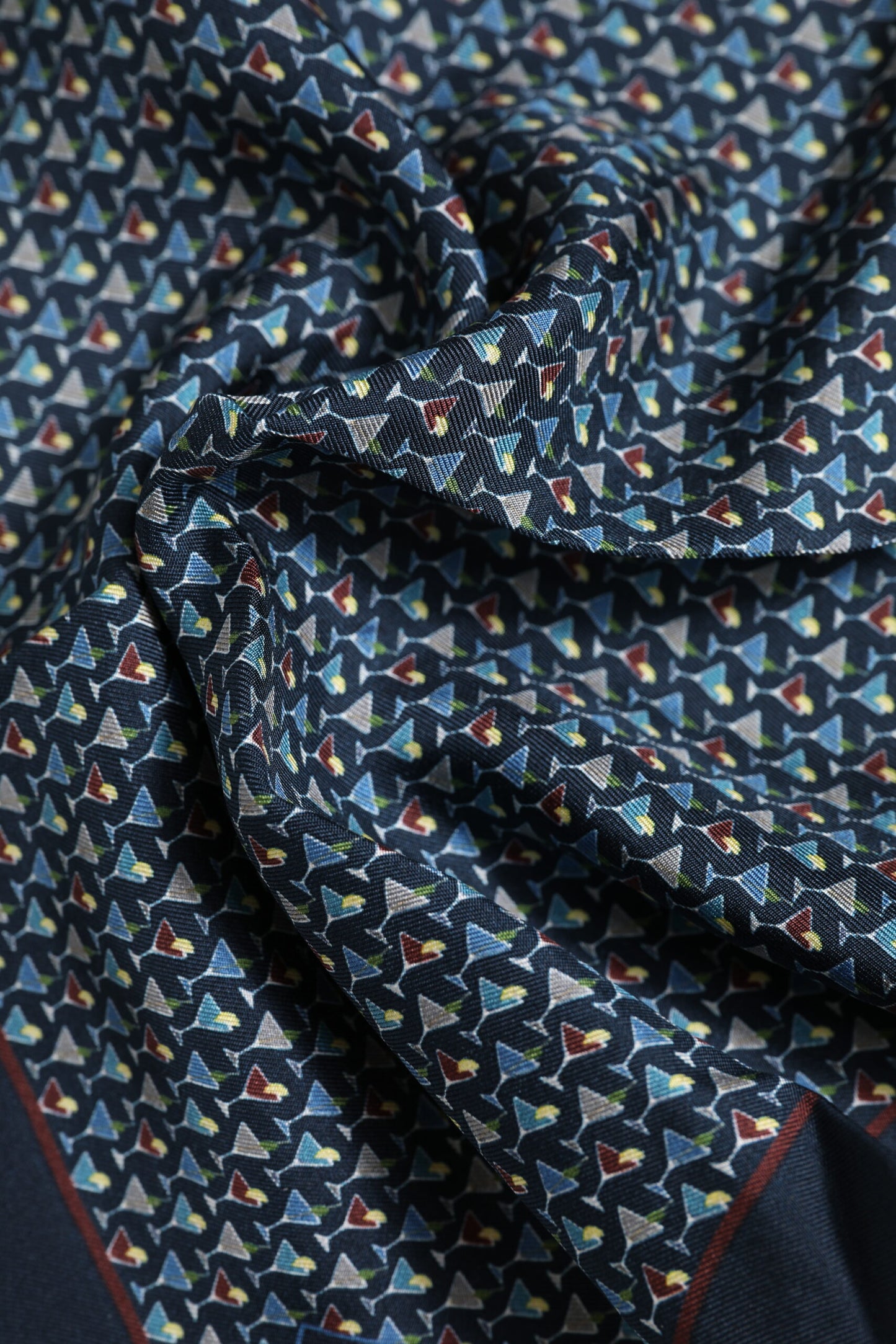 Dolce &amp; Gabbana – Blauer quadratischer Foulard-Schal aus Cocktailseide