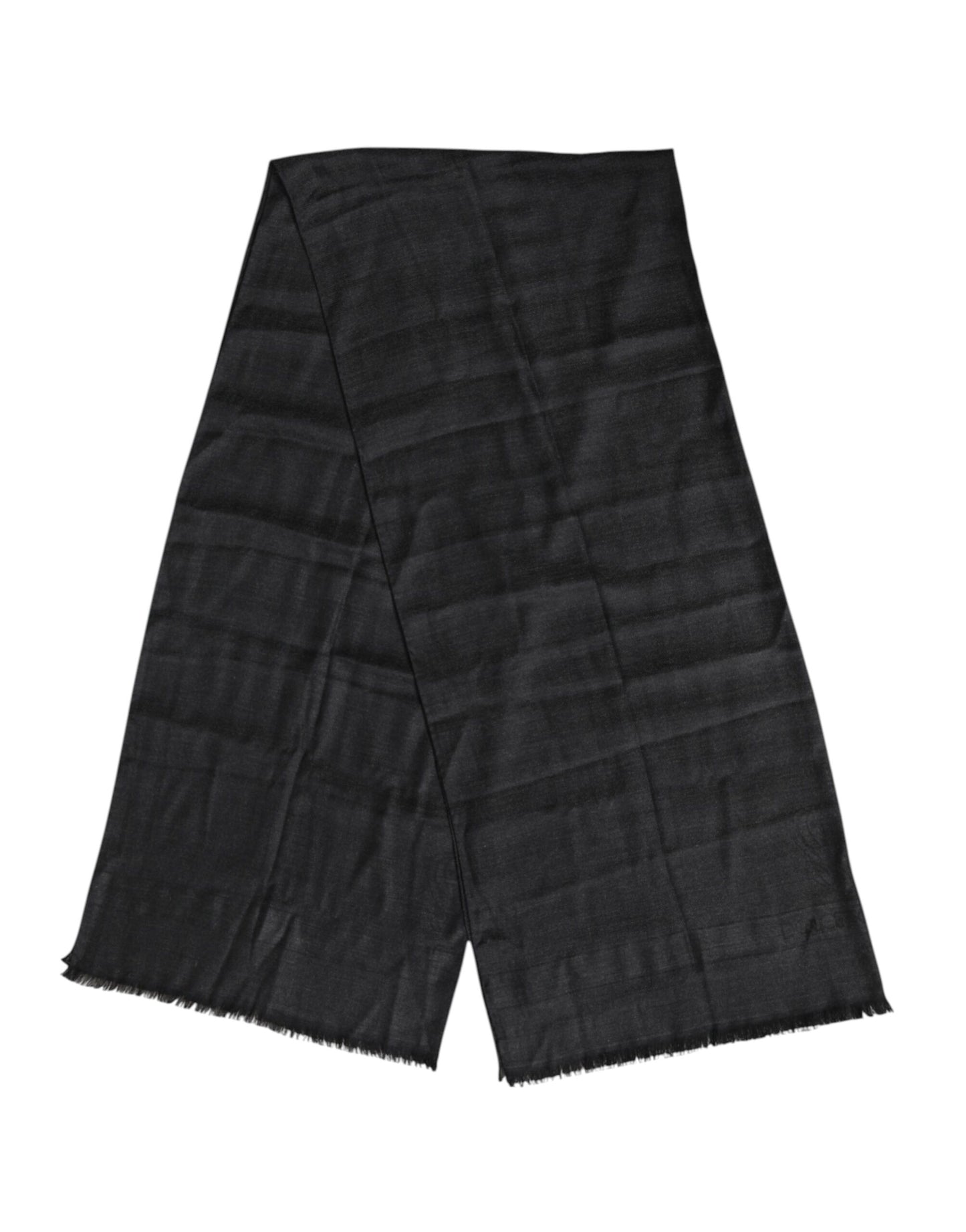 Dolce &amp; Gabbana – Dunkelgrauer Halswärmerschal aus Kaschmir mit Fransen