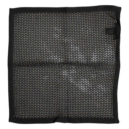 Dolce &amp; Gabbana – Schwarz gemusterter quadratischer Foulard-Schal aus Baumwolle