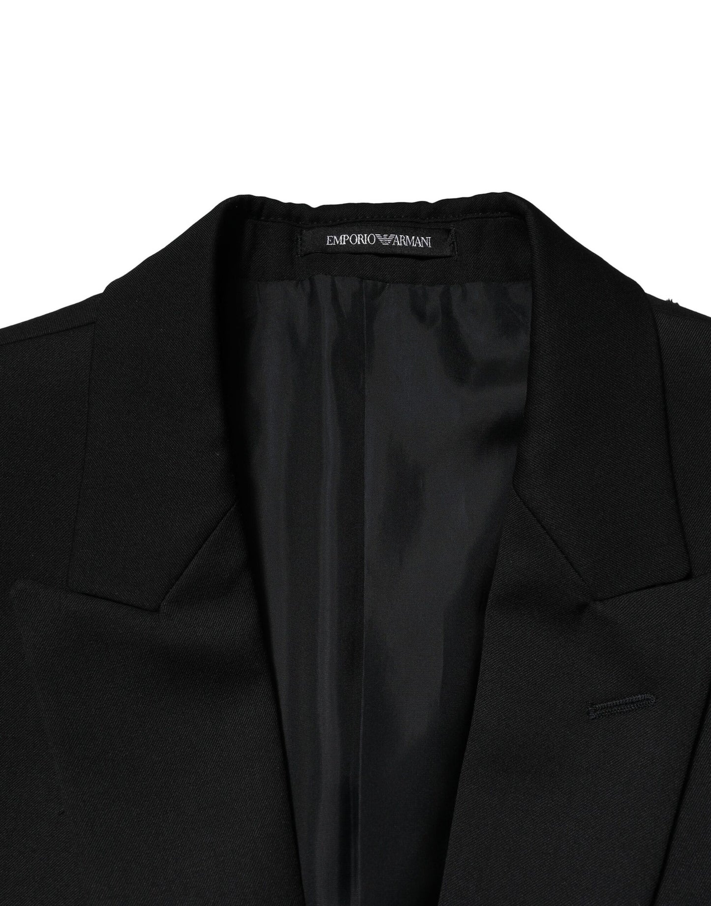 Emporio Armani Schwarzer zweireihiger Herrenanzug