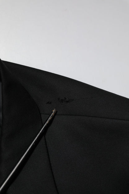Emporio Armani Schwarzer zweireihiger Herrenanzug