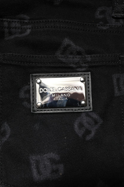Dolce &amp; Gabbana Schwarze Skinny-Jeans aus Baumwolle mit DG-Logo für Herren