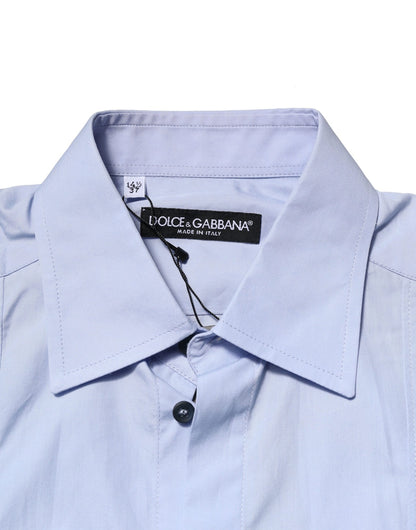 Dolce & Gabbana Light Blue Cotton Long Sleeves Dress Shirt