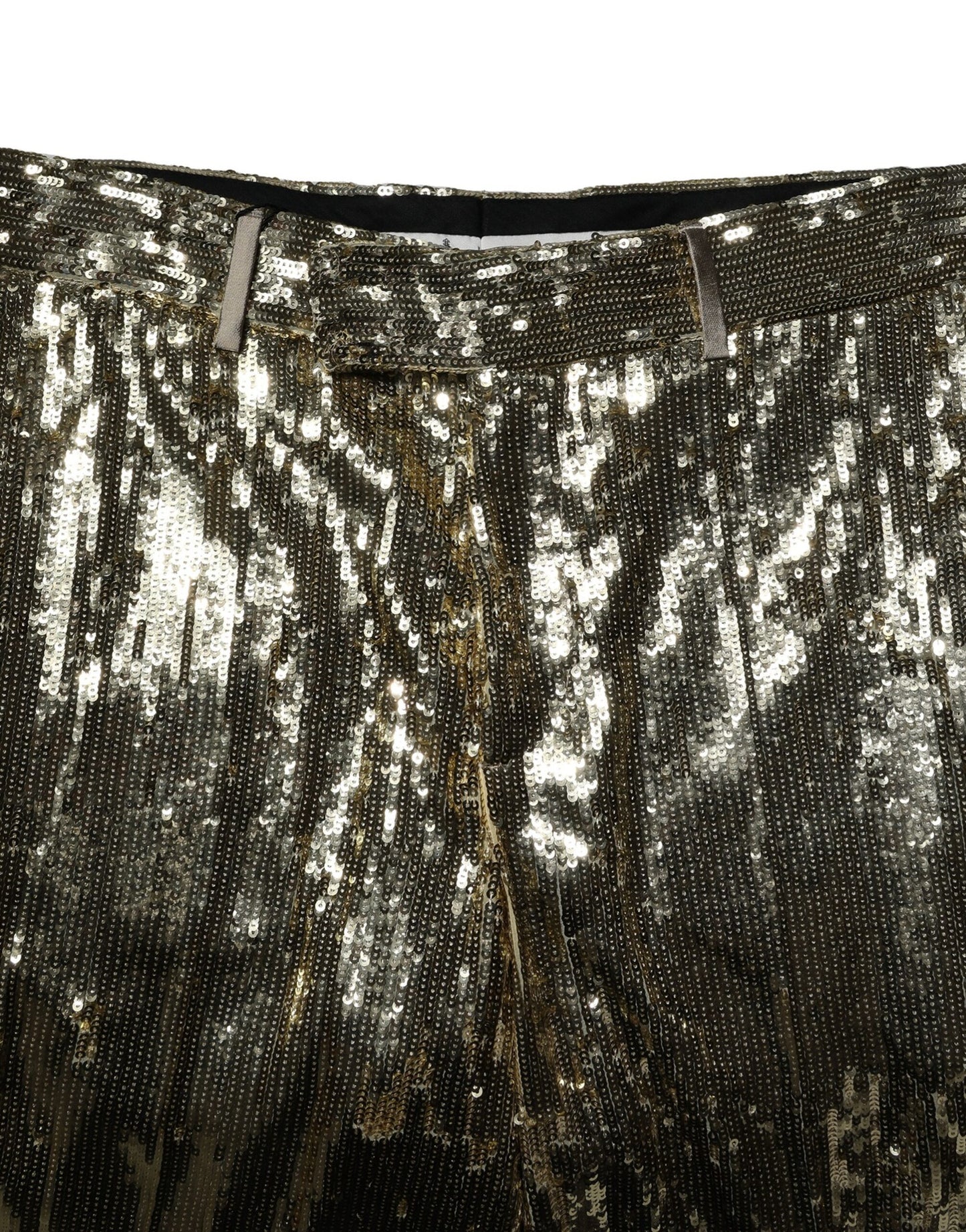 Dolce &amp; Gabbana – Bermudashorts aus Polyester mit goldenen Paillettenverzierungen