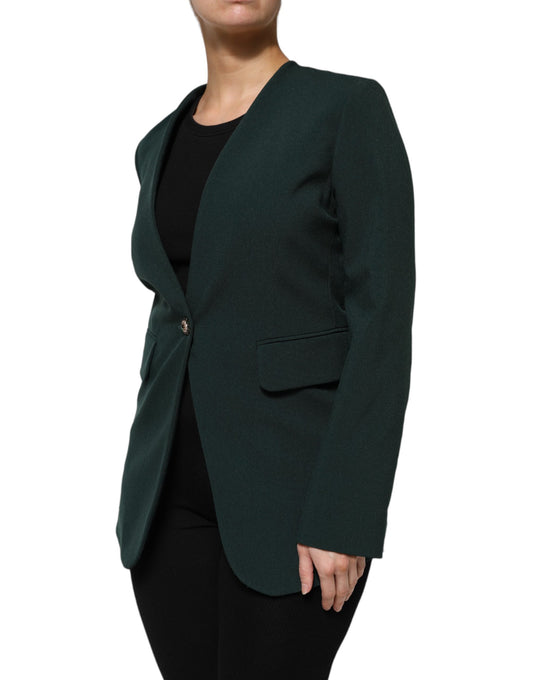 Maison Margiela – Grüne einreihige Manteljacke mit einem Knopf