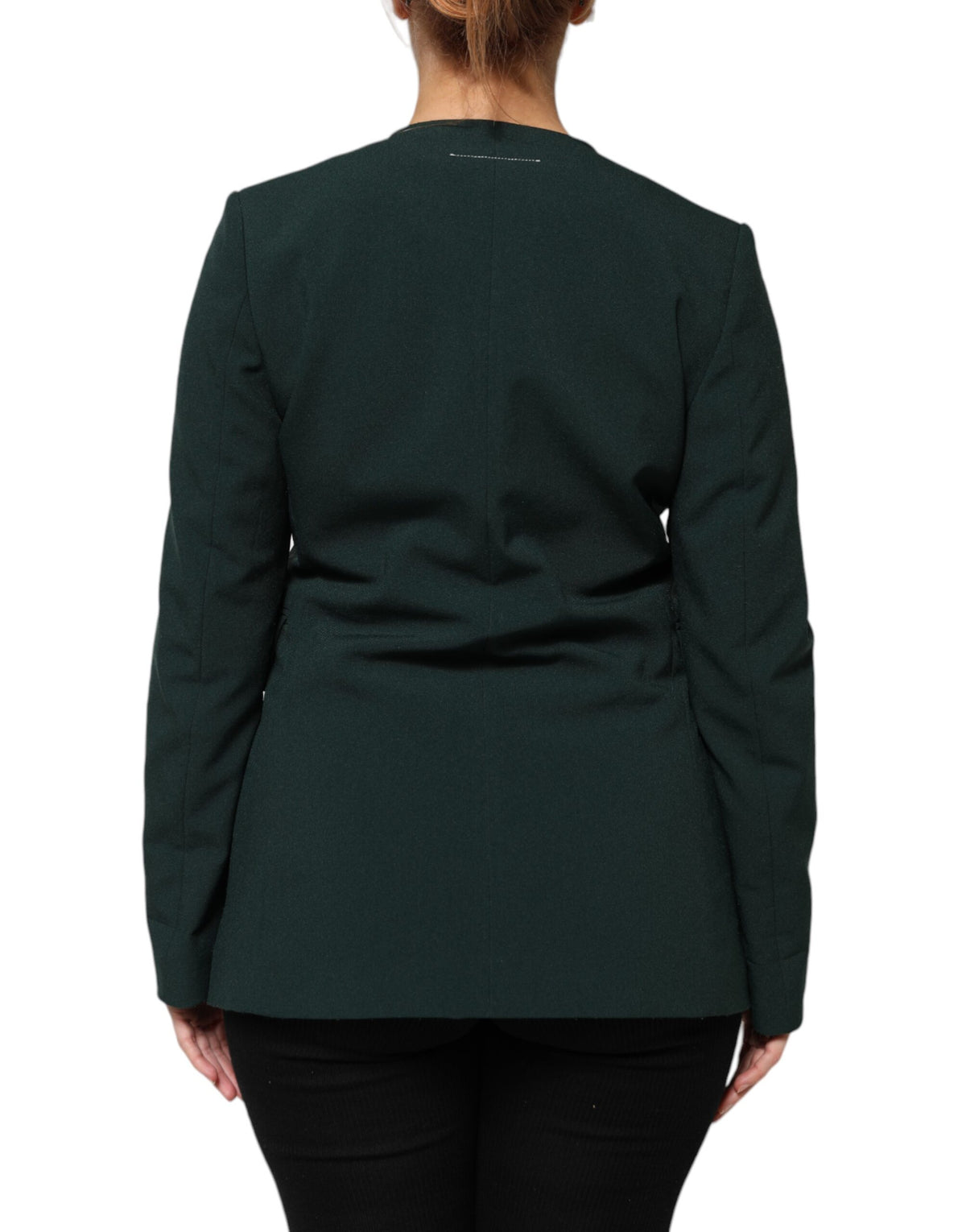 Maison Margiela – Grüne einreihige Manteljacke mit einem Knopf