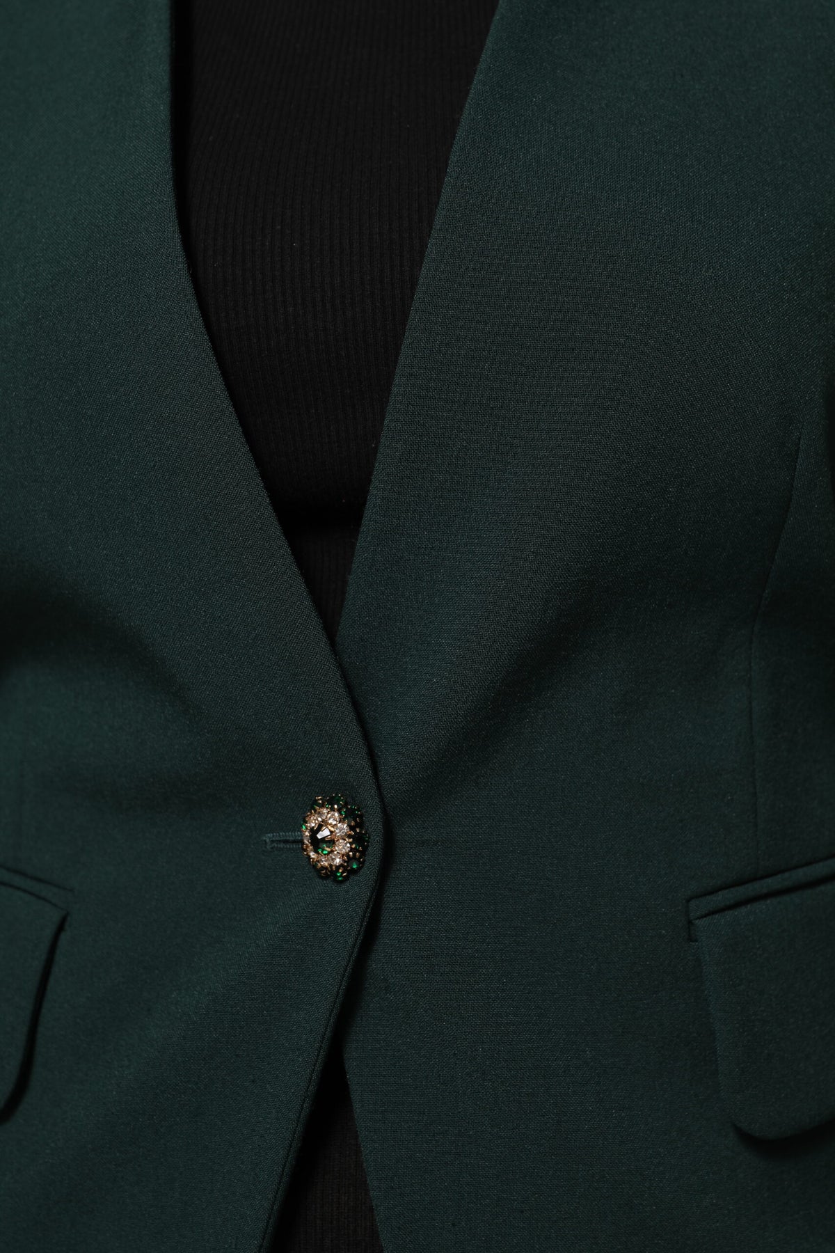 Maison Margiela – Grüne einreihige Manteljacke mit einem Knopf