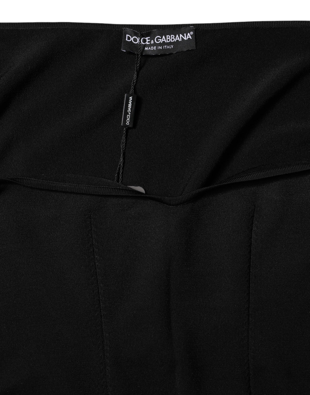Dolce &amp; Gabbana – Langärmliges Pullover-Bluse-Oberteil aus schwarzer Viskose
