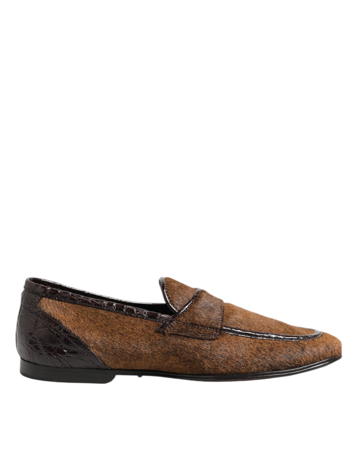 Dolce &amp; Gabbana – Braune Slipper aus Leder für Herren