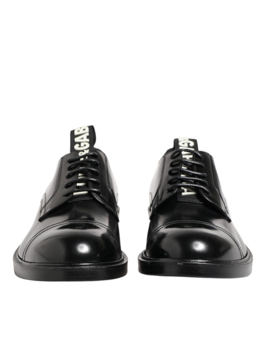 Dolce &amp; Gabbana – Schwarze Lederschuhe zum Schnüren für Herren