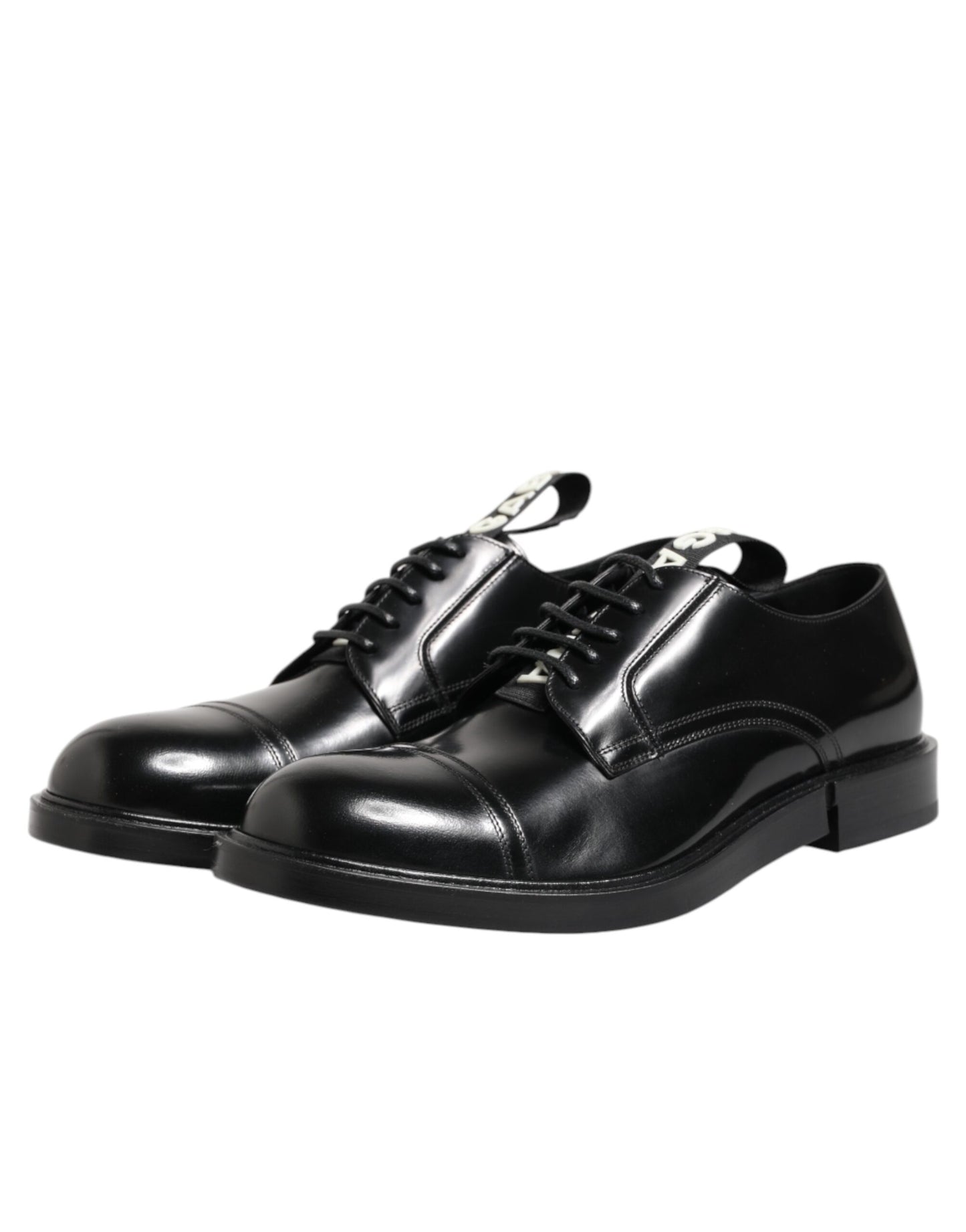 Dolce &amp; Gabbana – Schwarze Lederschuhe zum Schnüren für Herren