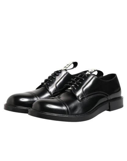 Dolce &amp; Gabbana – Schwarze Lederschuhe zum Schnüren für Herren