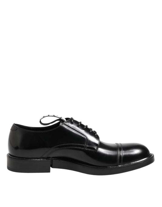 Dolce &amp; Gabbana – Schwarze Lederschuhe zum Schnüren für Herren