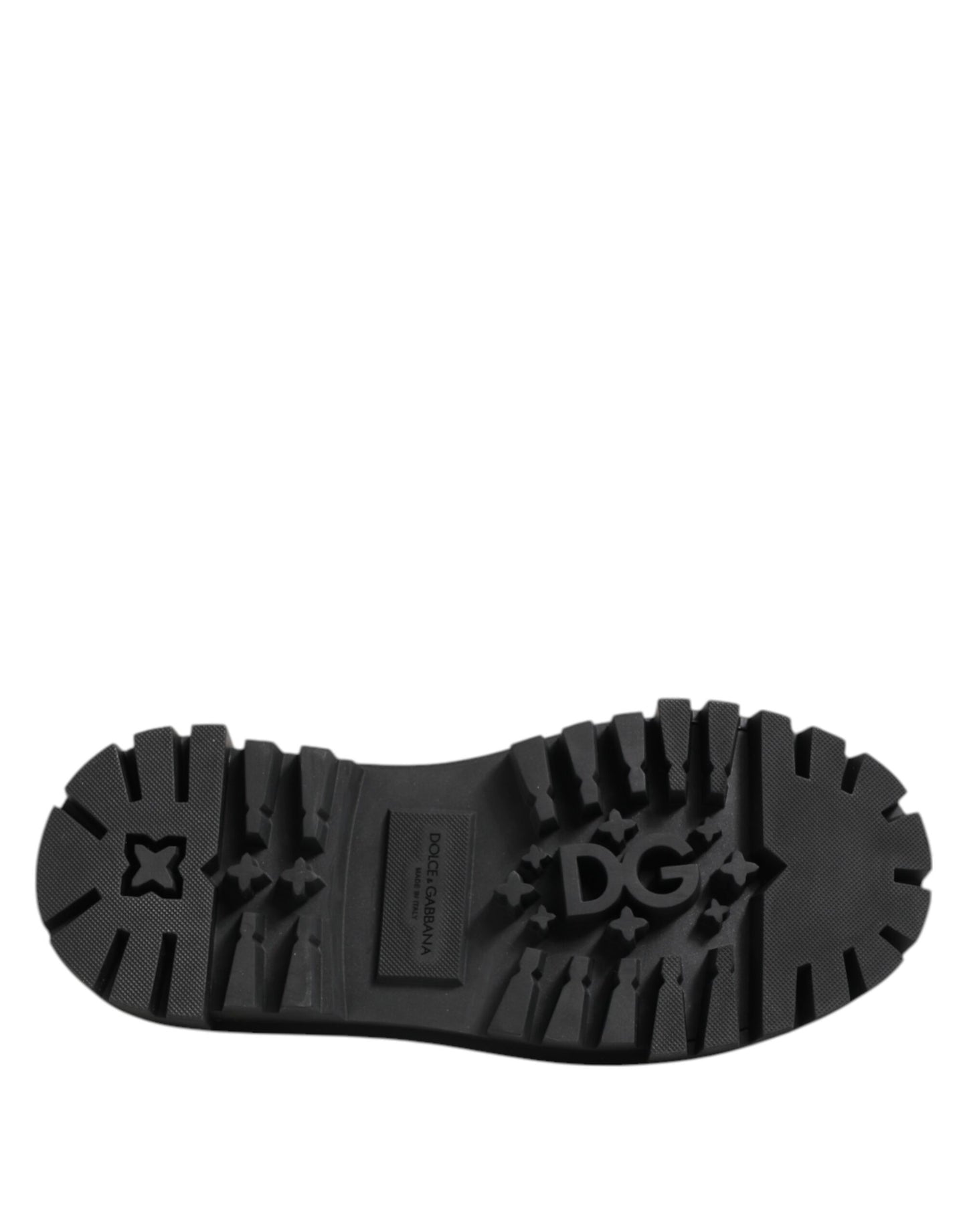 Dolce &amp; Gabbana – Trekking-Derby-Schuhe aus schwarzem Lackleder