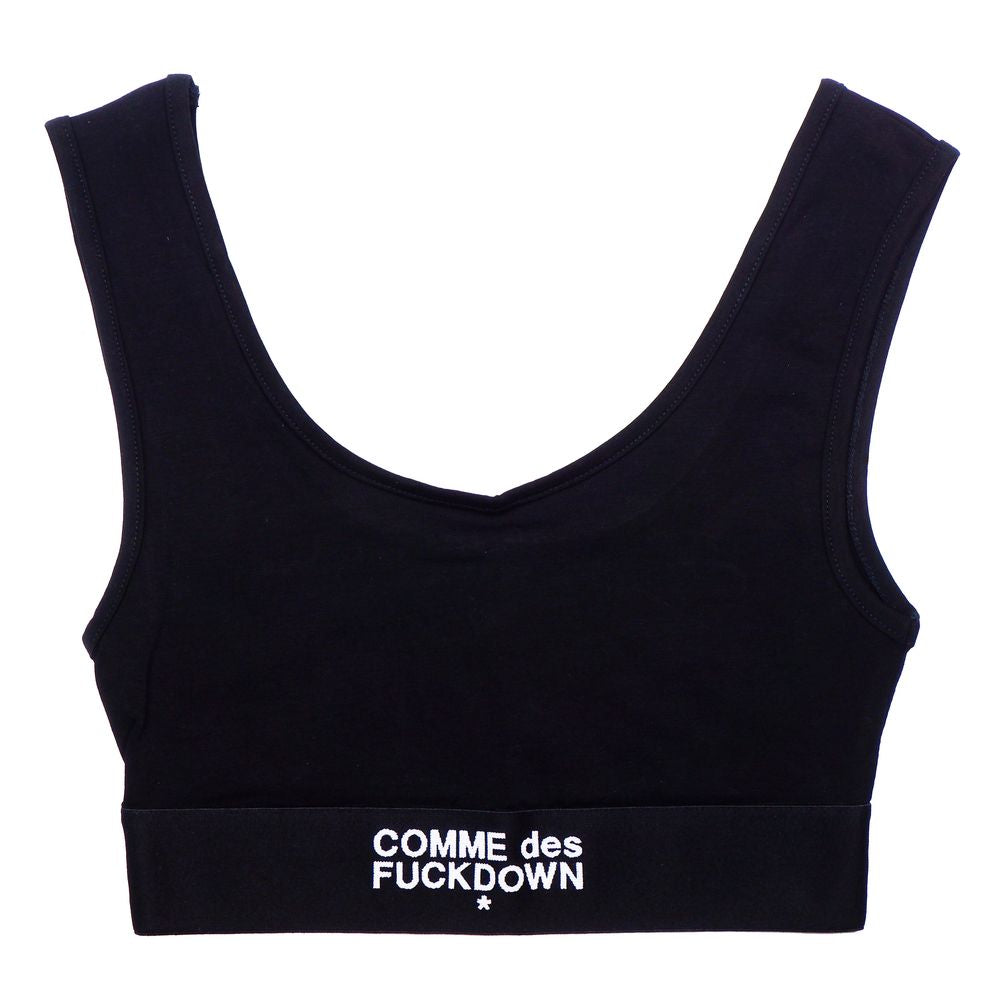 Comme Des Fuckdown Schwarzes Baumwoll-Damen-Top