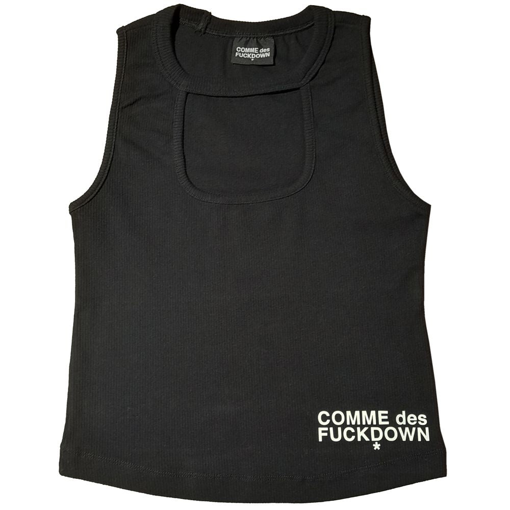 Comme Des Fuckdown Schwarzes Baumwoll-Damen-Top