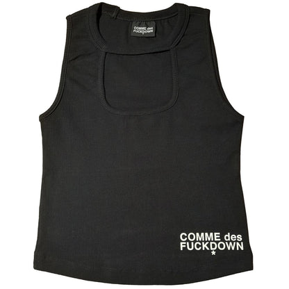 Comme Des Fuckdown Schwarzes Baumwoll-Damen-Top