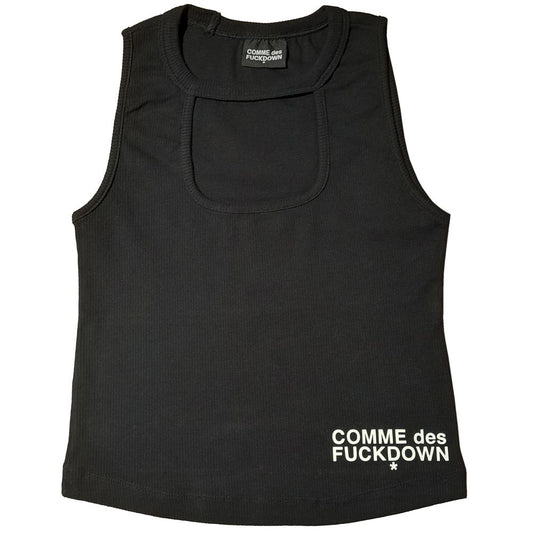 Comme Des Fuckdown Schwarzes Baumwoll-Damen-Top