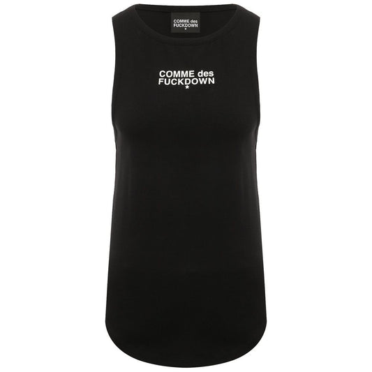 Comme Des Fuckdown „Schwarzes Baumwoll-Tanktop für Damen“