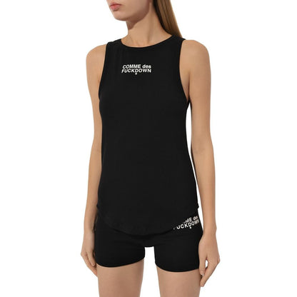 Comme Des Fuckdown „Schwarzes Baumwoll-Tanktop für Damen“