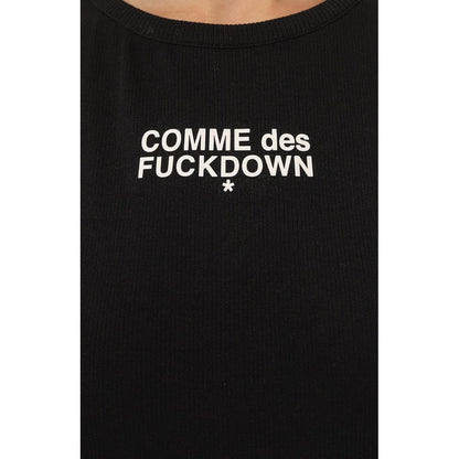 Comme Des Fuckdown „Schwarzes Baumwoll-Tanktop für Damen“