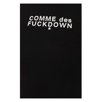 Comme Des Fuckdown Schwarzes kurzes Baumwolltop für Damen