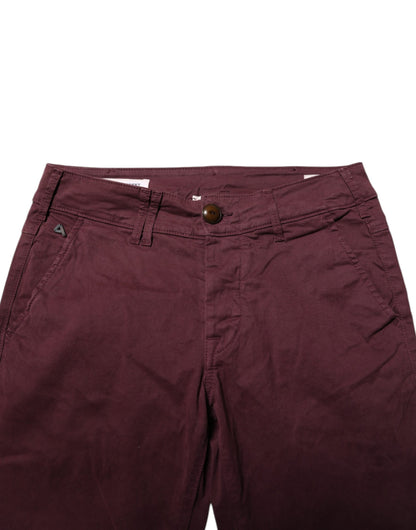 CYCLE Kastanienbraune Skinny Fit Jeans aus Baumwoll-Stretch für Herren