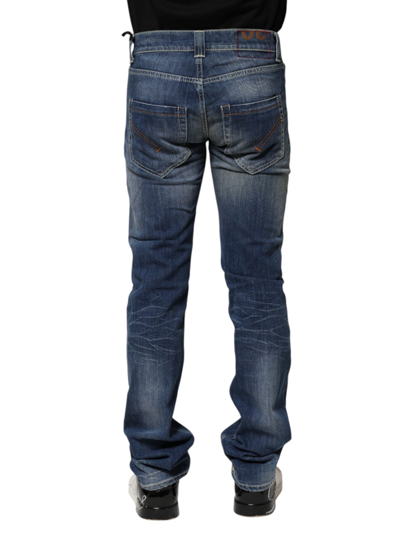 Dondup Blau verwaschene Skinny Fit Casual Herren Jeans