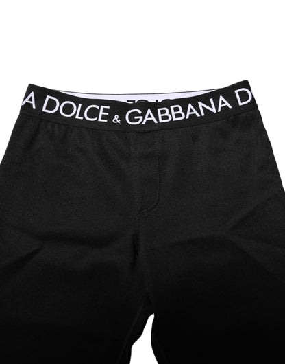 Dolce &amp; Gabbana Schwarze Skinny-Jogginghose aus Nylon für Herren