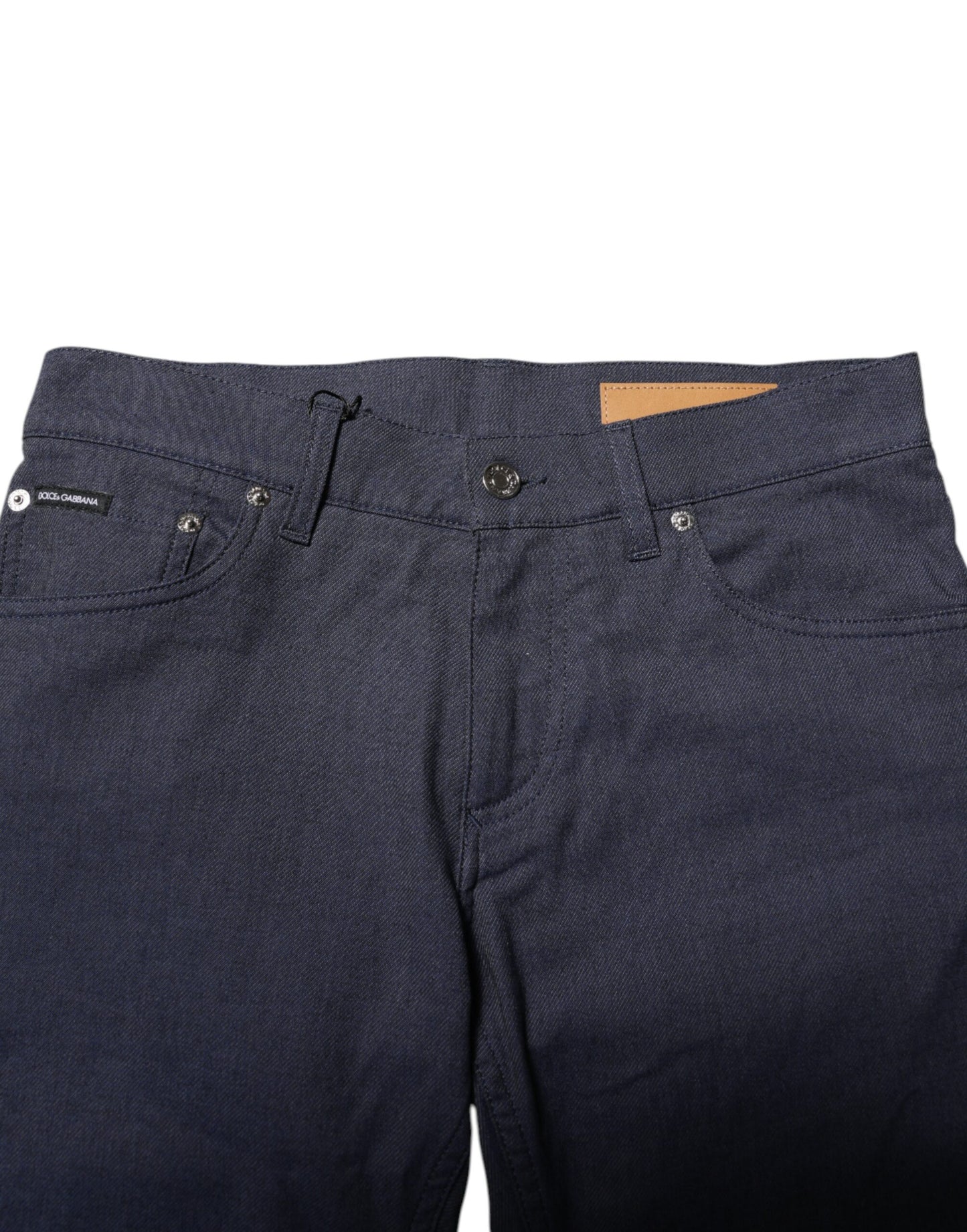 Dolce &amp; Gabbana Dunkelblaue Skinny-Jeans aus Baumwolle