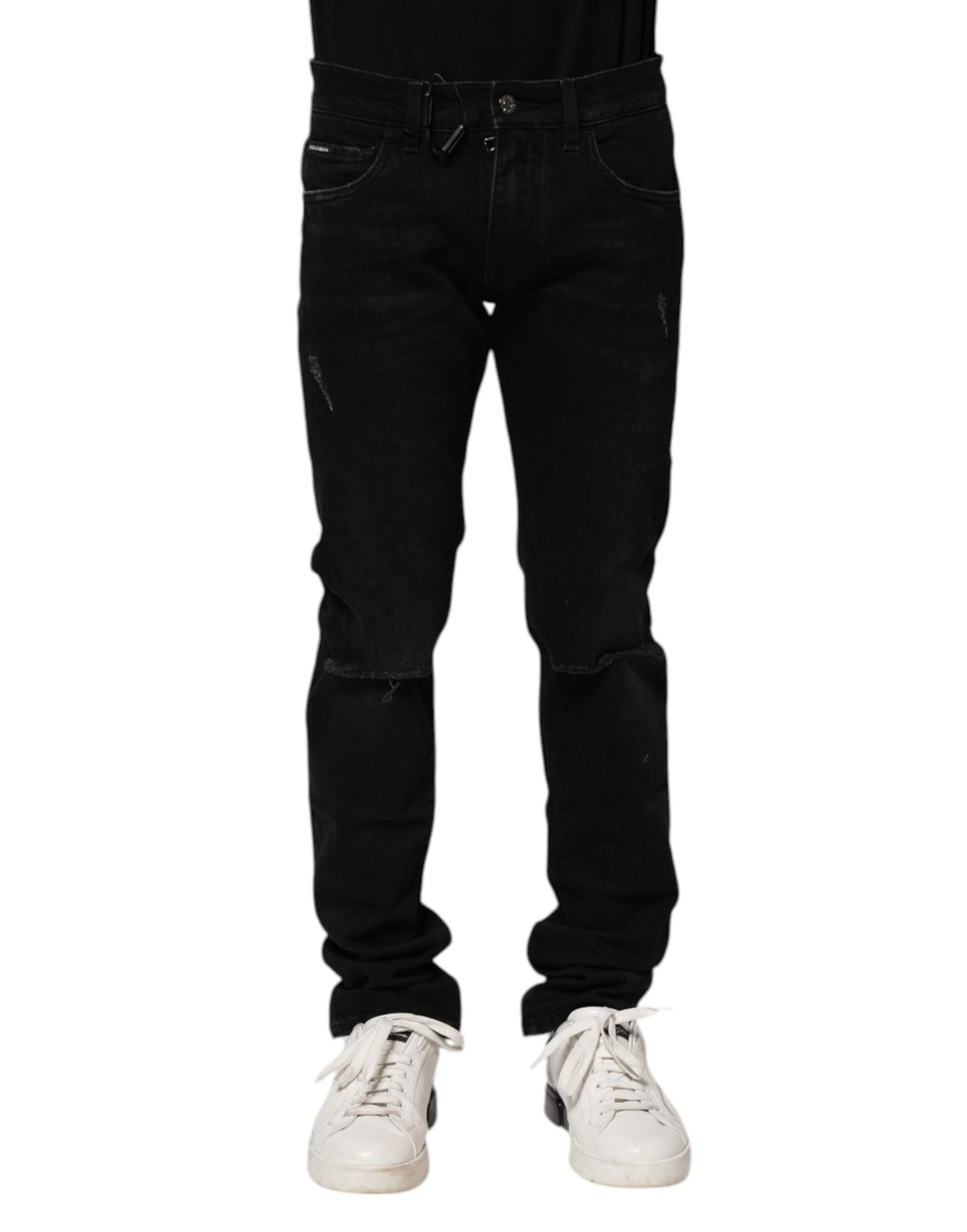 Dolce &amp; Gabbana Schwarze Skinny-Jeans aus Baumwolle für Herren