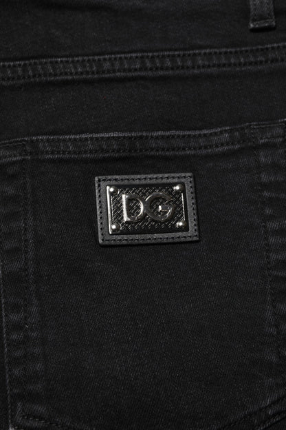 Dolce &amp; Gabbana Schwarze Skinny-Jeans aus Baumwolle für Herren