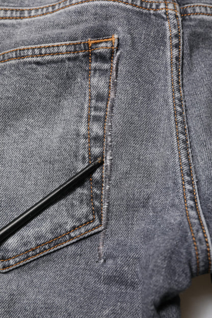 Dolce &amp; Gabbana Graue Skinny-Jeans aus Baumwolle für Herren