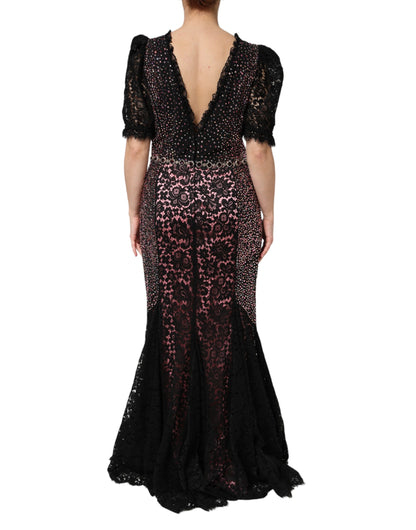 Dolce &amp; Gabbana – Mehrfarbiges, verziertes Meerjungfrauenkleid