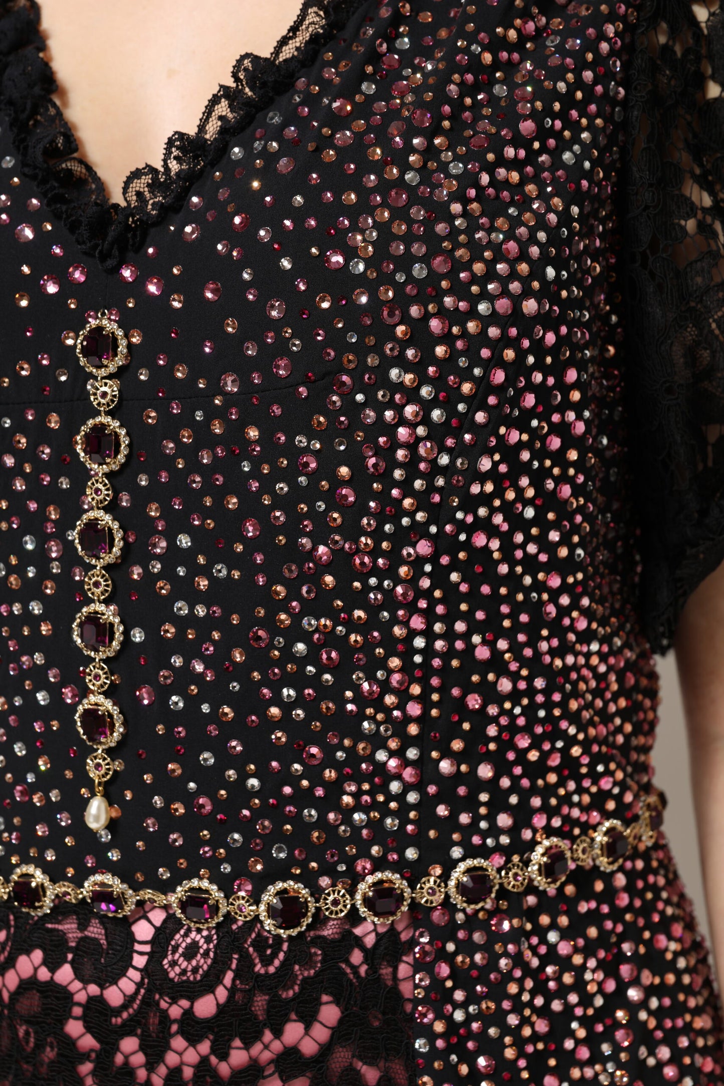 Dolce &amp; Gabbana – Mehrfarbiges, verziertes Meerjungfrauenkleid