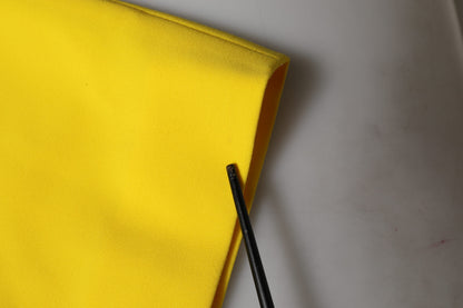 Dolce &amp; Gabbana – Ärmelloses Midi-Etuikleid aus Polyester in Gelb