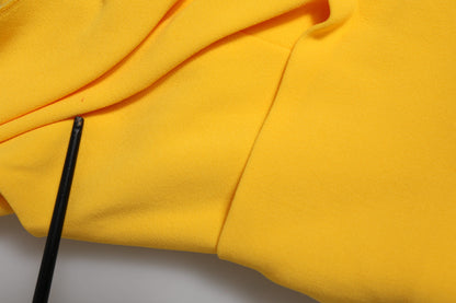 Dolce &amp; Gabbana – Gelbes Etuikleid mit One-Shoulder-Träger und seitlichem Schlitz