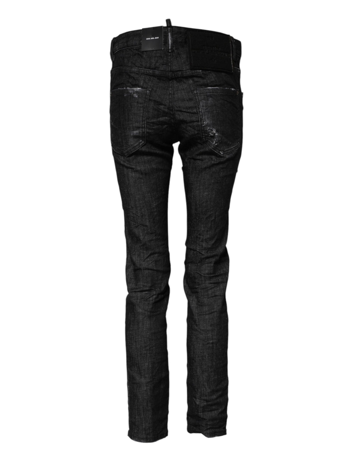 Dsquared² – Schwarze Skinny-Jeans aus verwaschener Baumwolle mit mittlerer Taille