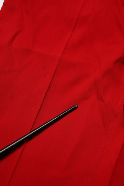 Dolce &amp; Gabbana – Karottenhose aus roter Wolle mit mittlerer Taille