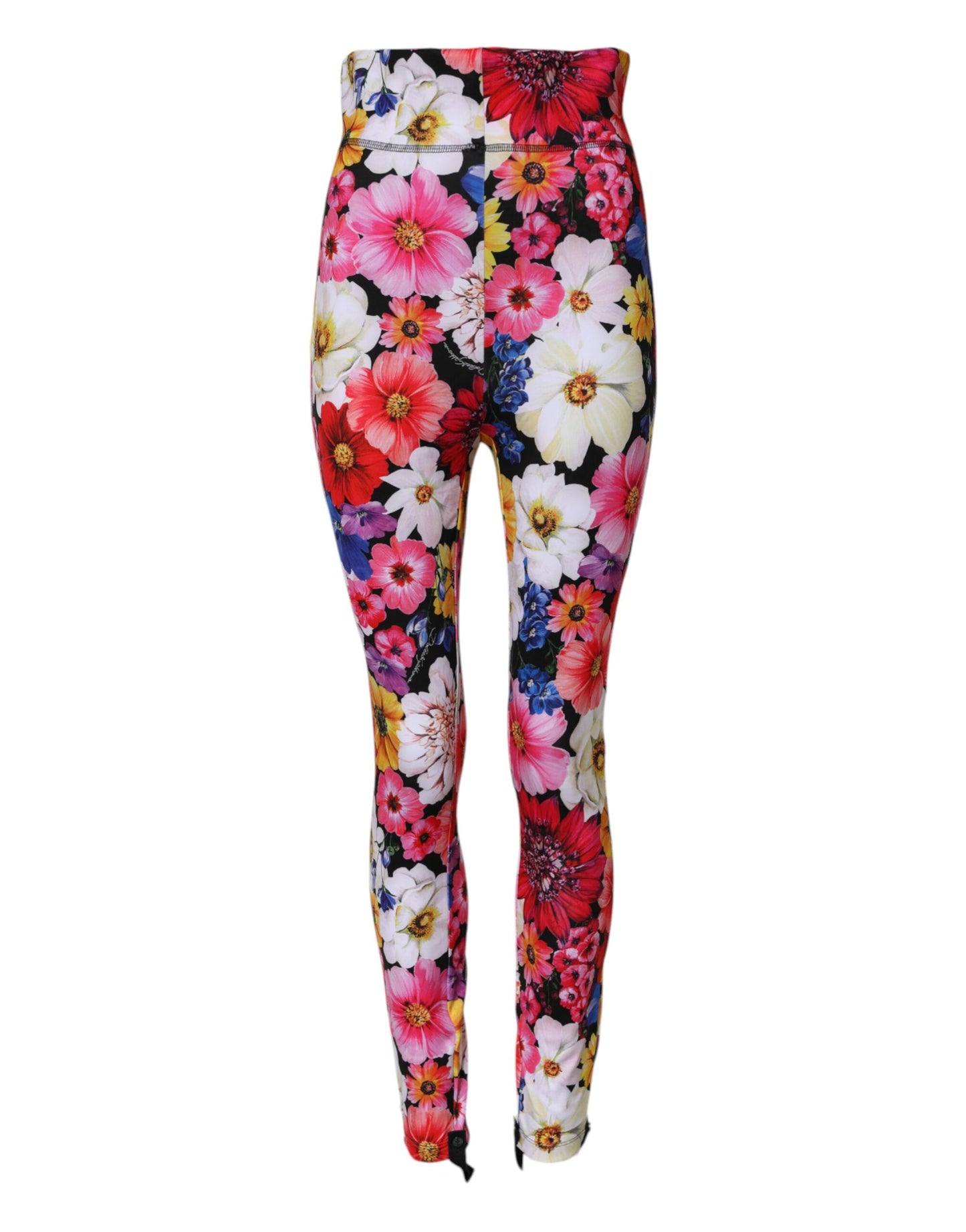 Dolce &amp; Gabbana Leggings mit mehrfarbigem Blumenmuster und hoher Taille
