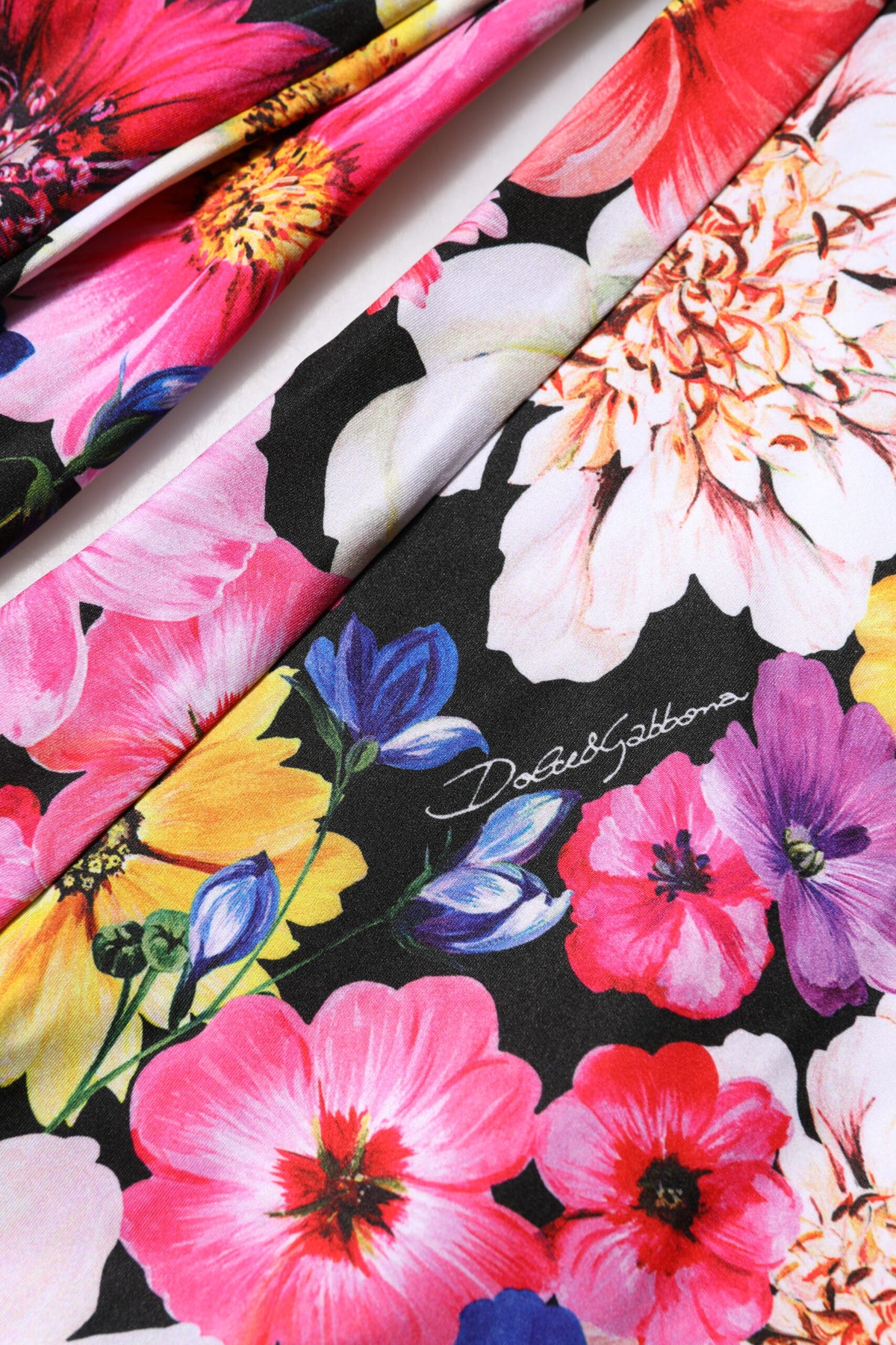 Dolce &amp; Gabbana Leggings mit mehrfarbigem Blumenmuster und hoher Taille