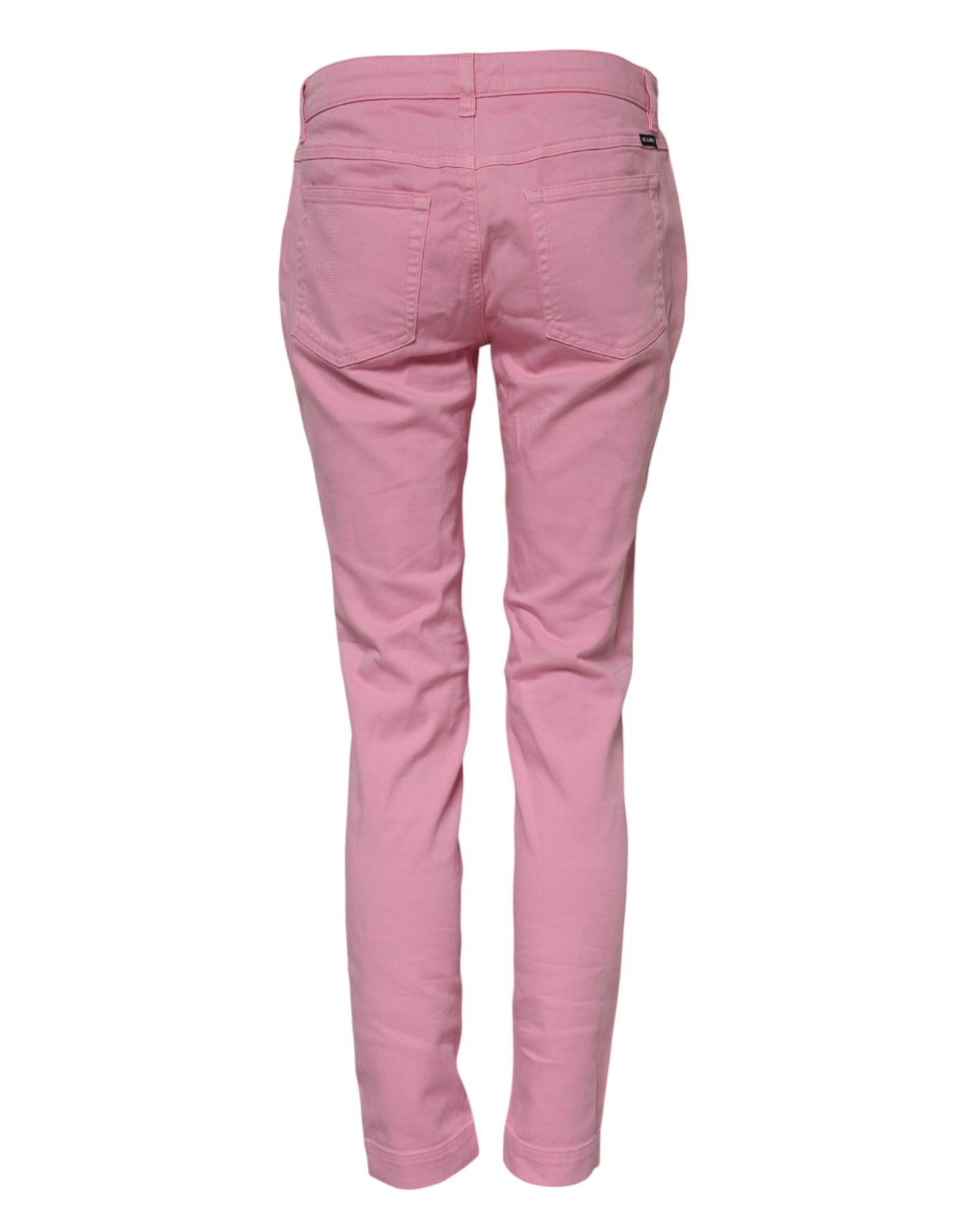 Dolce &amp; Gabbana – Hübsche Skinny-Jeans aus rosa Baumwolle