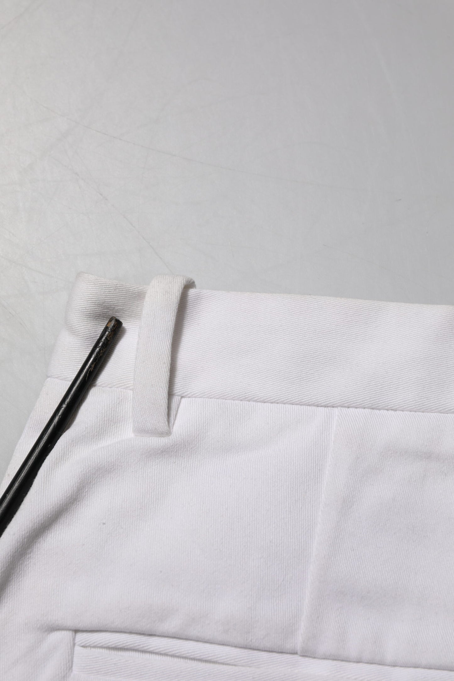 Dolce &amp; Gabbana – Weiße Bermudashorts aus Baumwolle mit mittlerer Taille für Damen